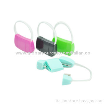 New Design Micro USB Bag Cables for iPhone 4 with Reversible Design, Pure Copper Conductor